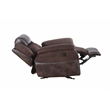 Pemberly Row Transitional Polyester Upholstered Reclining Chair in Brown