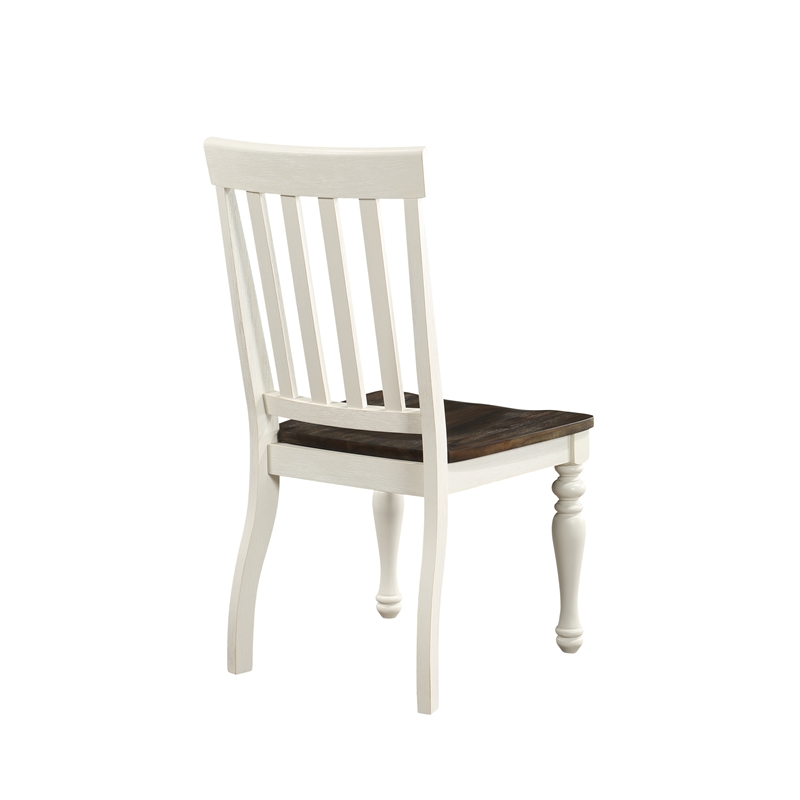 Pemberly Row Engineered Wood Dining Side Chair in White (Set of 2)
