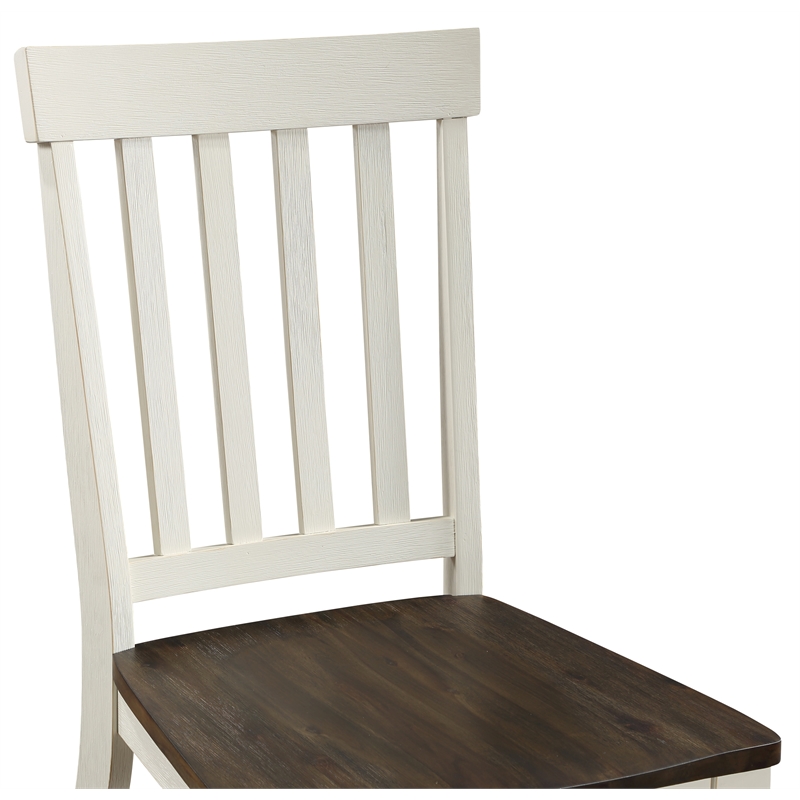 Pemberly Row Engineered Wood Dining Side Chair in White (Set of 2)