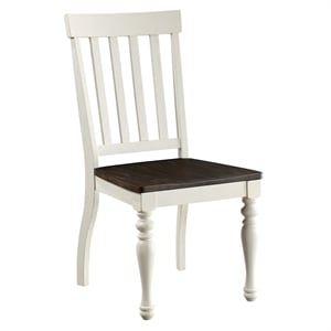 Pemberly Row Engineered Wood Dining Side Chair in White (Set of 2)