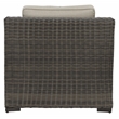 Pemberly Row Lounge Chair with Half Round Wicker in Brown (Set of 2)