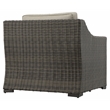 Pemberly Row Lounge Chair with Half Round Wicker in Brown (Set of 2)