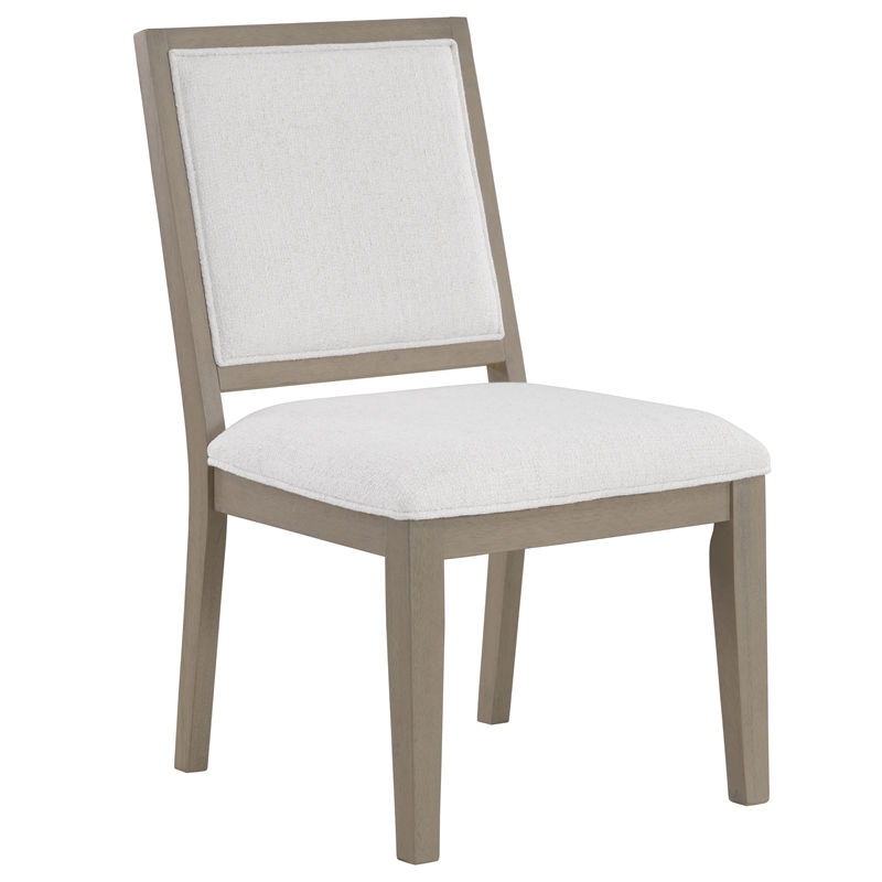 Pemberly Row Polyester Upholstered Side Chair in Gray (Set of 2)