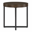 Pemberly Row Contemporary Engineered Wood/Iron End Table in Brown