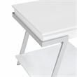 Pemberly Row Contemporary Engineered Wood Square End Table in White