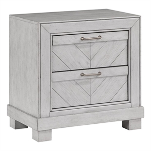 Pemberly Row Contemporary Engineered Wood Bedroom Nightstand in Gray