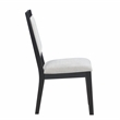 Pemberly Row Polyester Upholstered Dining Chair in Black (Set of 2)