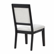 Pemberly Row Polyester Upholstered Dining Chair in Black (Set of 2)