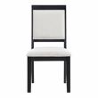 Pemberly Row Polyester Upholstered Dining Chair in Black (Set of 2)