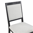 Pemberly Row Polyester Upholstered Dining Chair in Black (Set of 2)