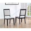 Pemberly Row Polyester Upholstered Dining Chair in Black (Set of 2)