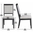 Pemberly Row Polyester Upholstered Dining Chair in Black (Set of 2)