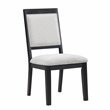 Pemberly Row Polyester Upholstered Dining Chair in Black (Set of 2)