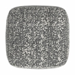 Pemberly Row Boucle Woven Fabric Square Footstool/Pouf in Black