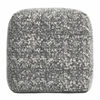 Pemberly Row Boucle Woven Fabric Square Footstool/Pouf in Black