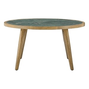 Pemberly Row Contemporary 34&quot Round Cocktail Table with Sintered Stone