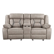 Pemberly Row Modern Transitional Manual Console Loveseat Gray