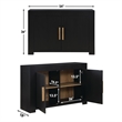 Pemberly Row Engineered Wood Contemporary Aubry 54