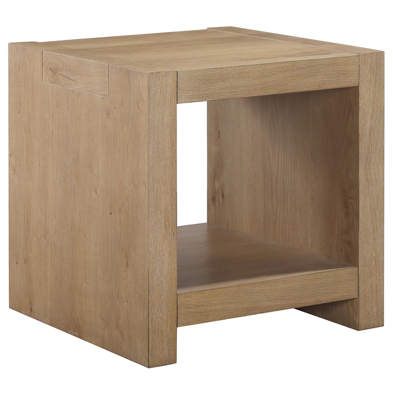 Pemberly Row Engineered Wood Contemporary End Table in Brown