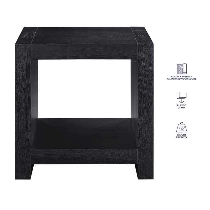 Pemberly Row Engineered Wood Contemporary End Table in Brown