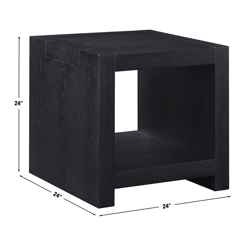 Pemberly Row Engineered Wood Contemporary End Table in Brown