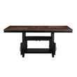 Pemberly Row Contemporary 5-Piece Counter Dining Set in Black