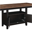 Pemberly Row Contemporary 5-Piece Counter Dining Set in Black