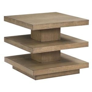 Pemberly Row Engineered Wood Contemporary End Table in Brown