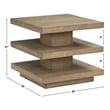 Pemberly Row Engineered Wood Contemporary End Table in Brown