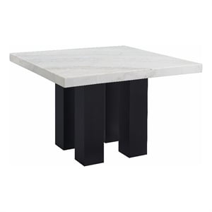 Pemberly Row Contemporary Square 7-piece Counter Set with Blue Chairs