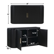 Pemberly Row Engineered Wood Modern / Contemporary Server in Black