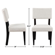 Pemberly Row Polyester Fabric Contemporary Side Chair in Black