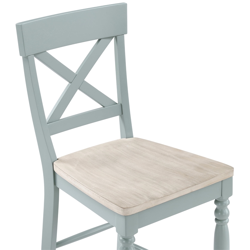 Pemberly Row Wooden Modern / Contemporary Green Counter Chair