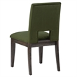 Pemberly Row Modern / Contemporary Side Chair in Green Velvet