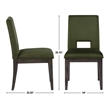 Pemberly Row Modern / Contemporary Side Chair in Green Velvet