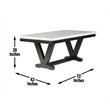 Pemberly Row Contemporary 5-piece White Dining Table & Black Chair