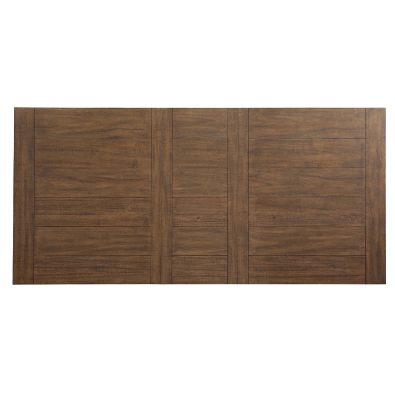 Pemberly Row Contemporary Dining Table and 6 Chairs in Brown