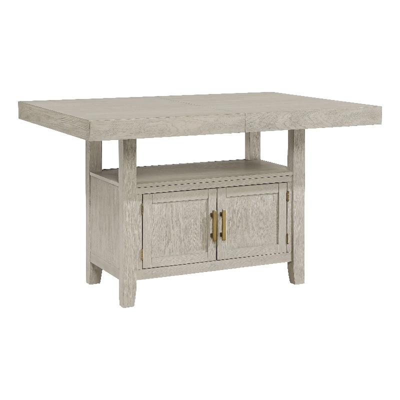 Pemberly Row Engineered Wood Contemporary Sand Counter Table in Tan