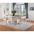 Pemberly Row Modern / Contemporary Dining 7-piece Set in Brown