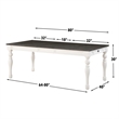 Pemberly Row Engineered Wood Contemporary 6-piece Dining Table Set in White