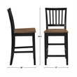 Pemberly Row Wood Modern / Contemporary Counter Chair in Brown