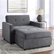 Pemberly Row Modern / Contemporary Gray Chair with Twin Sleeper