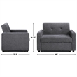 Pemberly Row Modern / Contemporary Gray Chair with Twin Sleeper