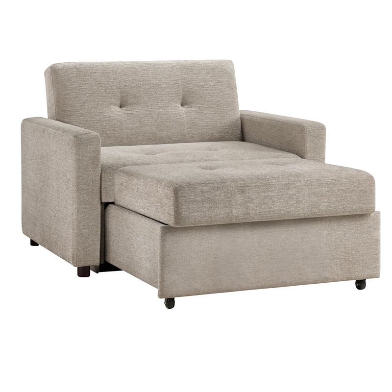 Pemberly Row Modern / Contemporary Brown Chair with Twin Sleeper