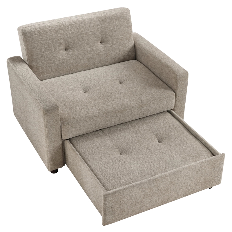 Pemberly Row Modern / Contemporary Brown Chair with Twin Sleeper