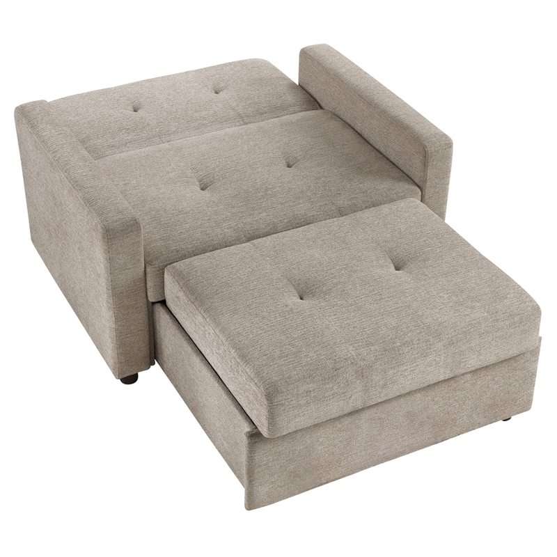 Pemberly Row Modern / Contemporary Brown Chair with Twin Sleeper