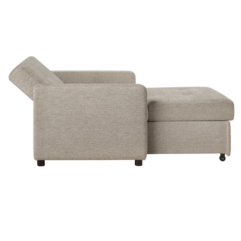 Pemberly Row Modern / Contemporary Brown Chair with Twin Sleeper