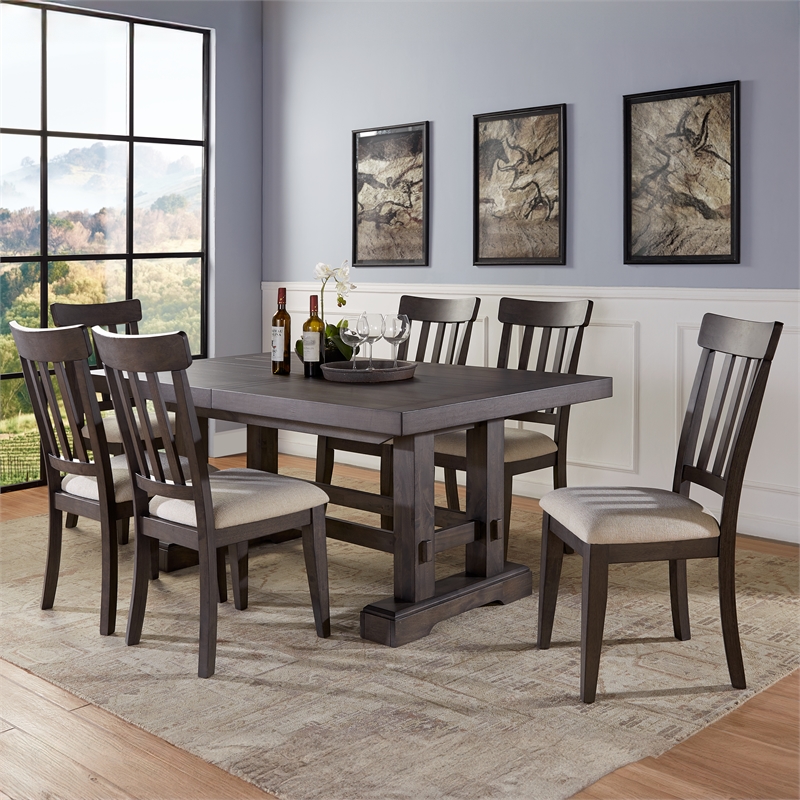Pemberly Row Engineered Wood Contemporary 5-piece Dining Set in Brown