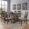 Pemberly Row Engineered Wood Contemporary 5-piece Dining Set in Brown