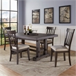 Pemberly Row Engineered Wood Contemporary 5-piece Dining Set in Brown